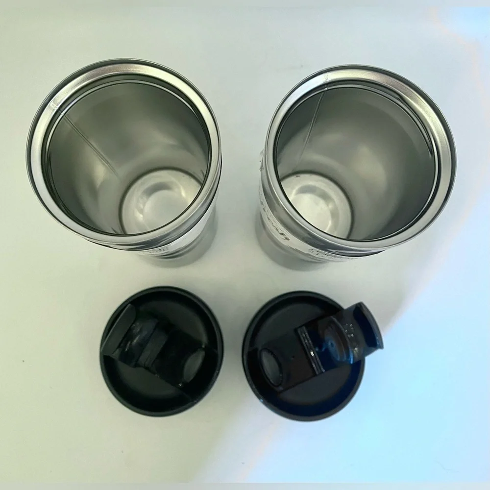Set of 2 Cypress Refresh Stainless Steel Travel Mugs 16 oz Hot Cold Tumblers